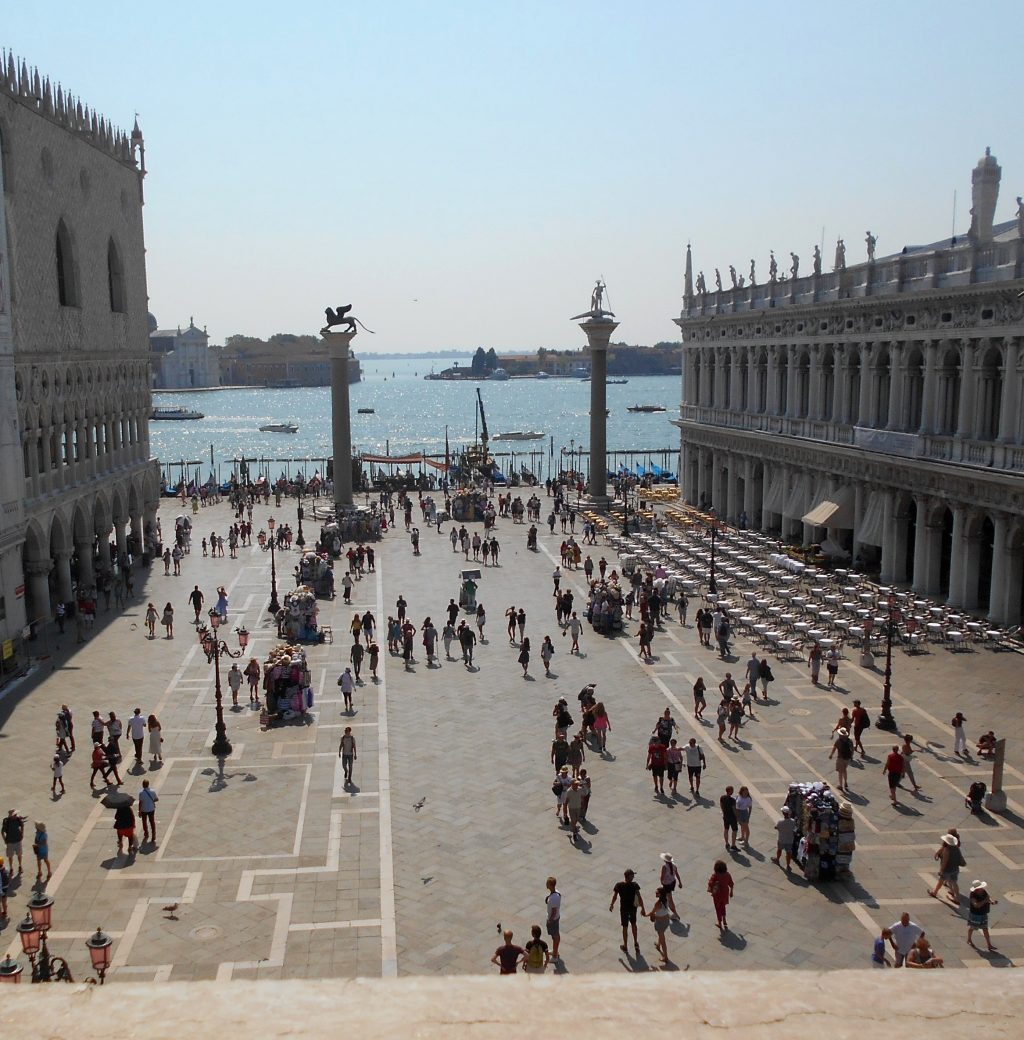 Panorama dalla Basilica di San Marco verso il molo, piazzetta san marco