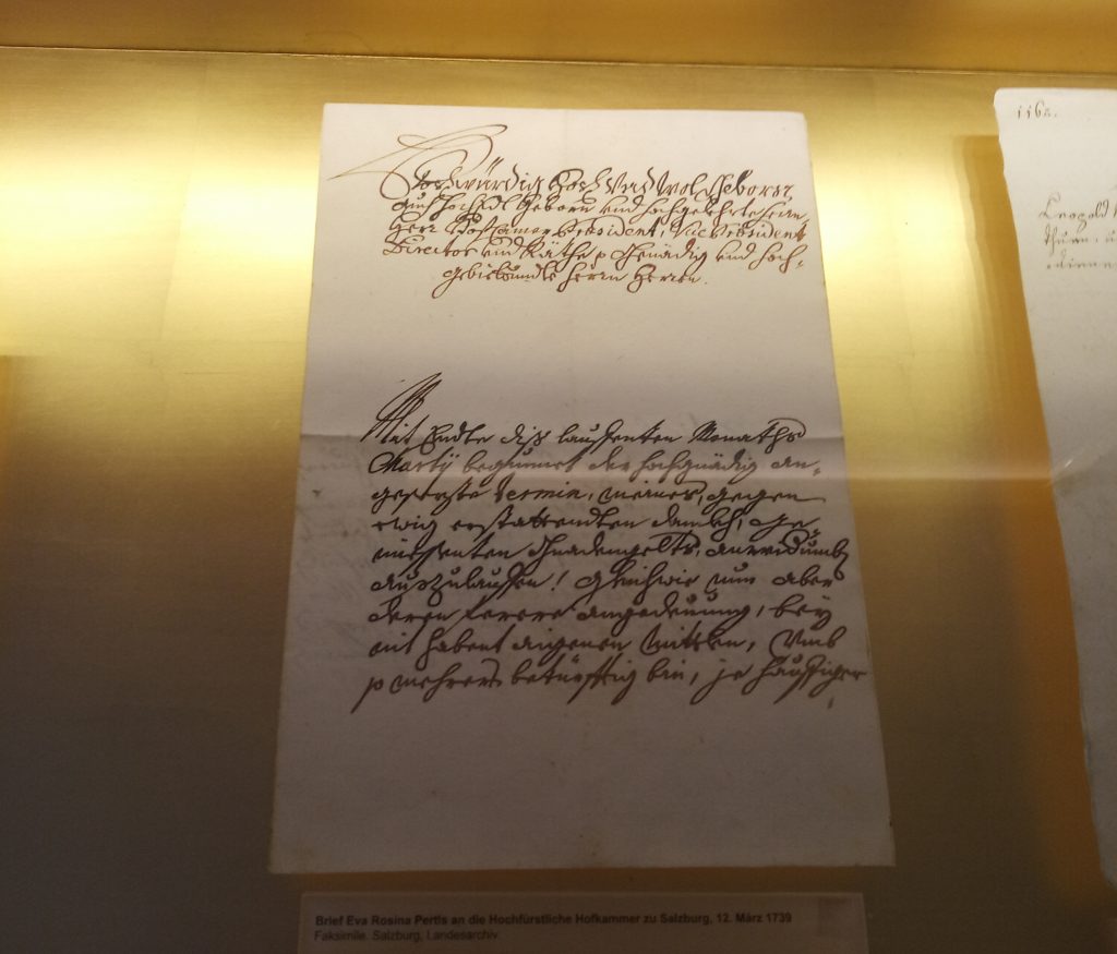 Documenti della famiglia Mozart, nella casa natale di Salisburgo