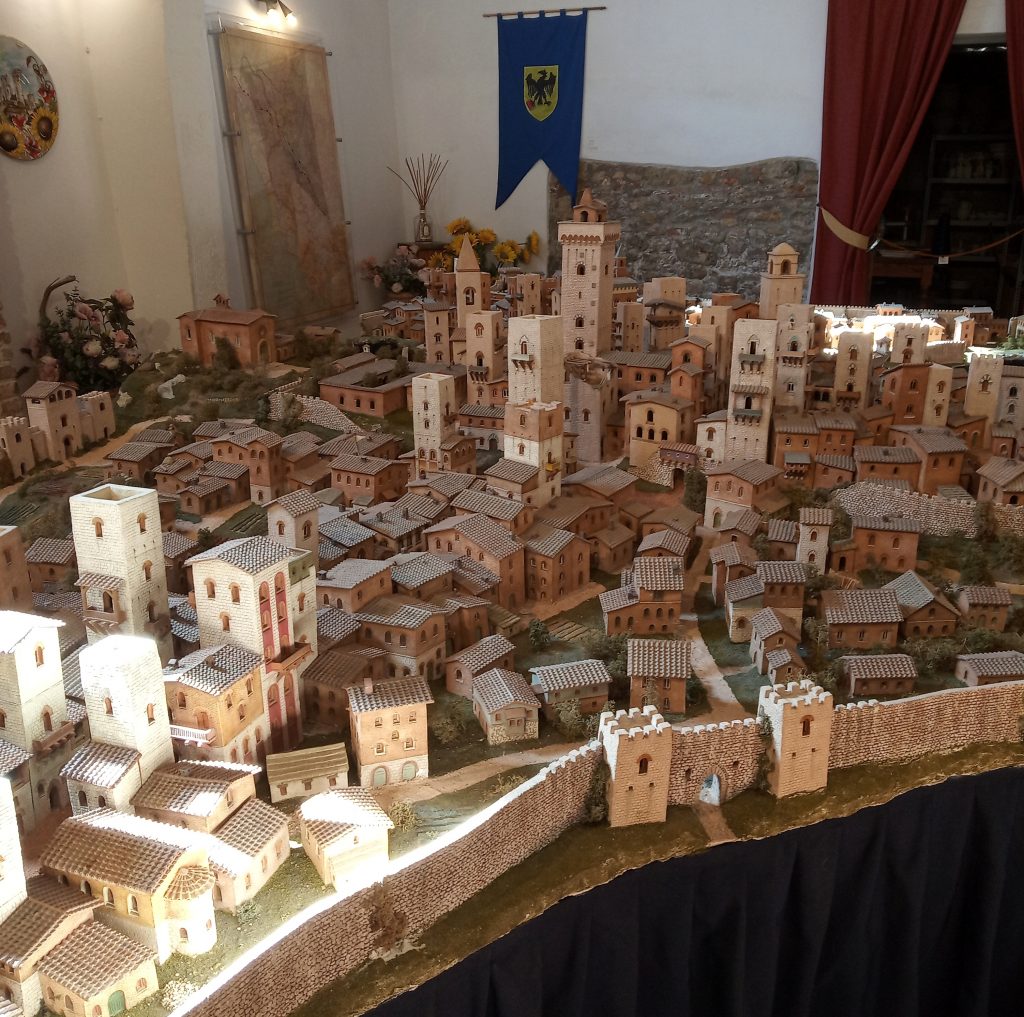 Ricostruzione di San Gimignano modellino