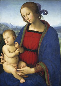 Madonna col Bambino, Pietro Perugino, National Gallery, Wasinghton