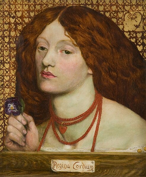 Regina Cordium, Dante Gabriel Rossetti, 1860, Johannesburg Art Gallery